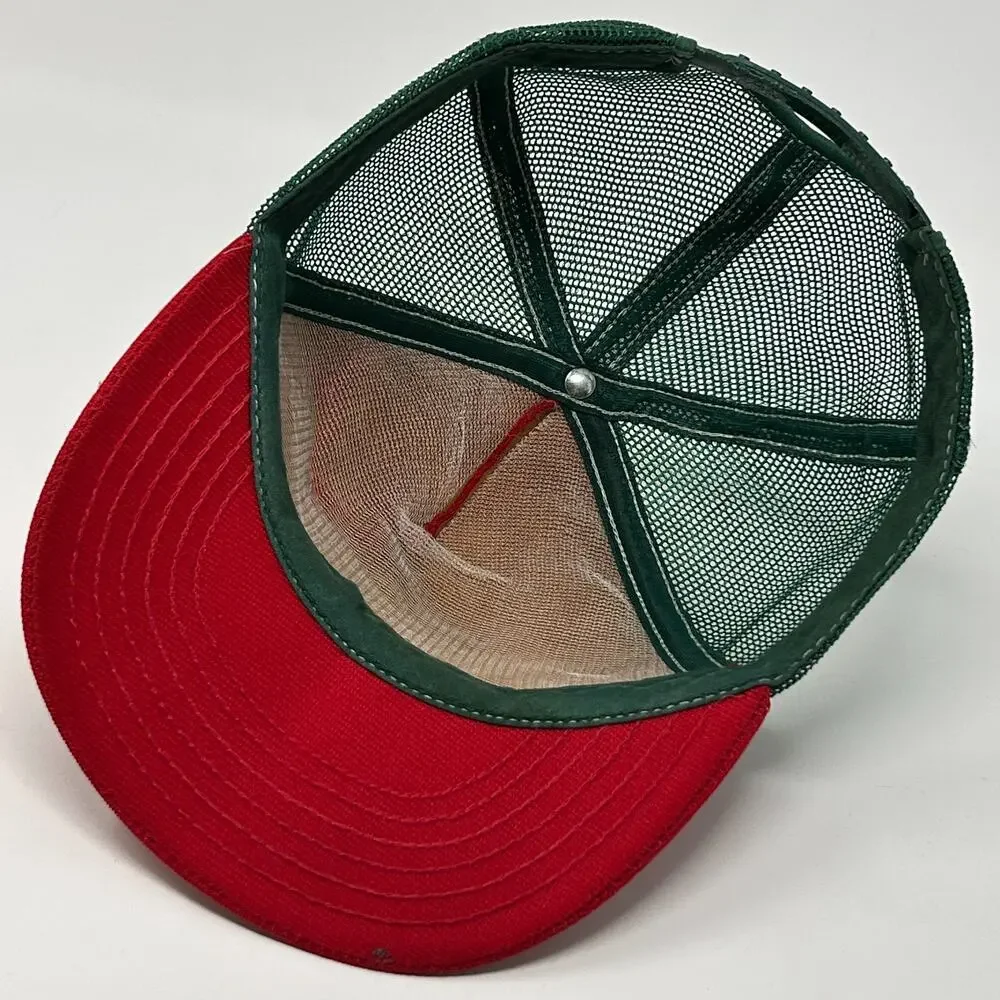 Vintage 80s Hasties Capitol Sand Gravel Trucker Hat Baseball Cap Sacramento Red